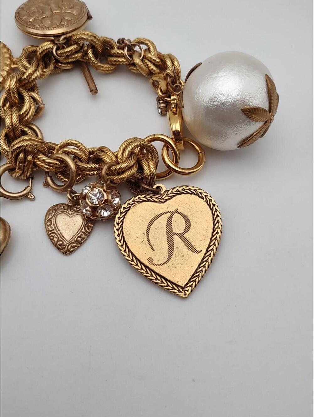 John Wind Maximal Art Sorority Gal Charm Bracelet Initial R